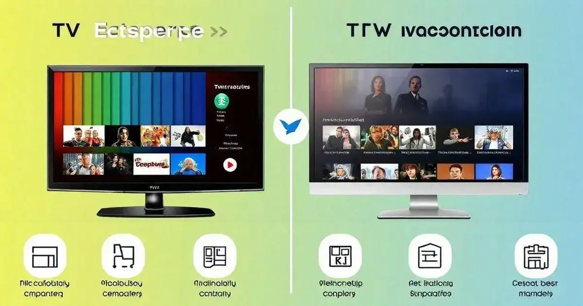 Comparação entre TV Express e TV convencional